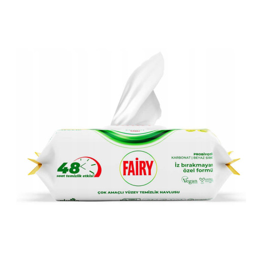 Вологі серветки для очищення Fairy з ароматом лимона, 100 штук